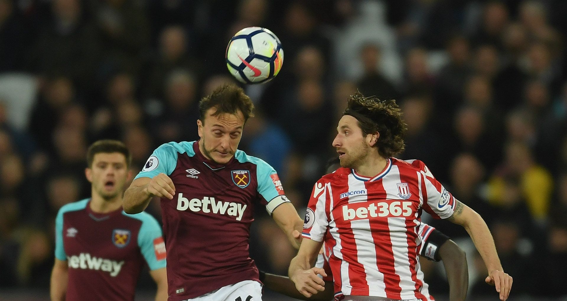 Mark Noble Joe Allen West Ham Stoke 16042018