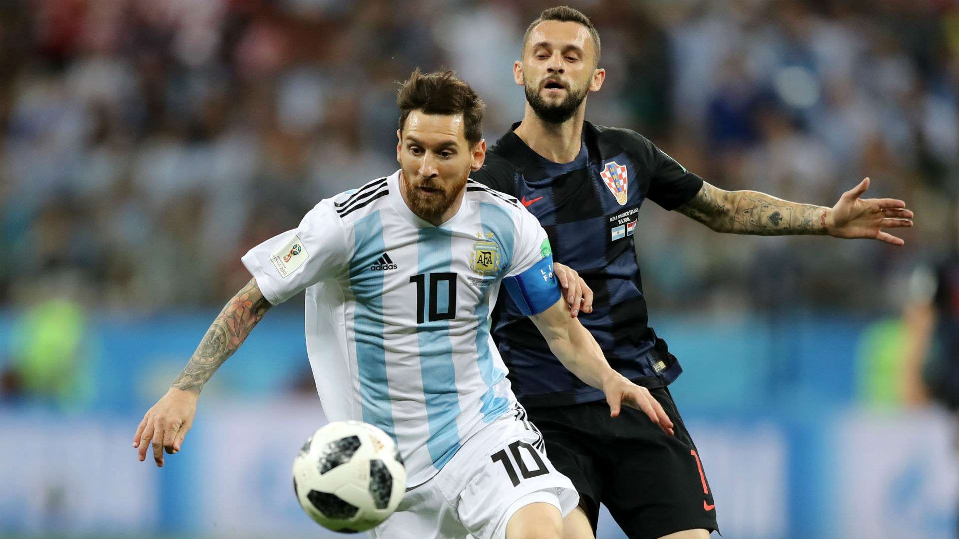 Lionel Messi Argentina Marcelo Brozovic Croatia World Cup 2018