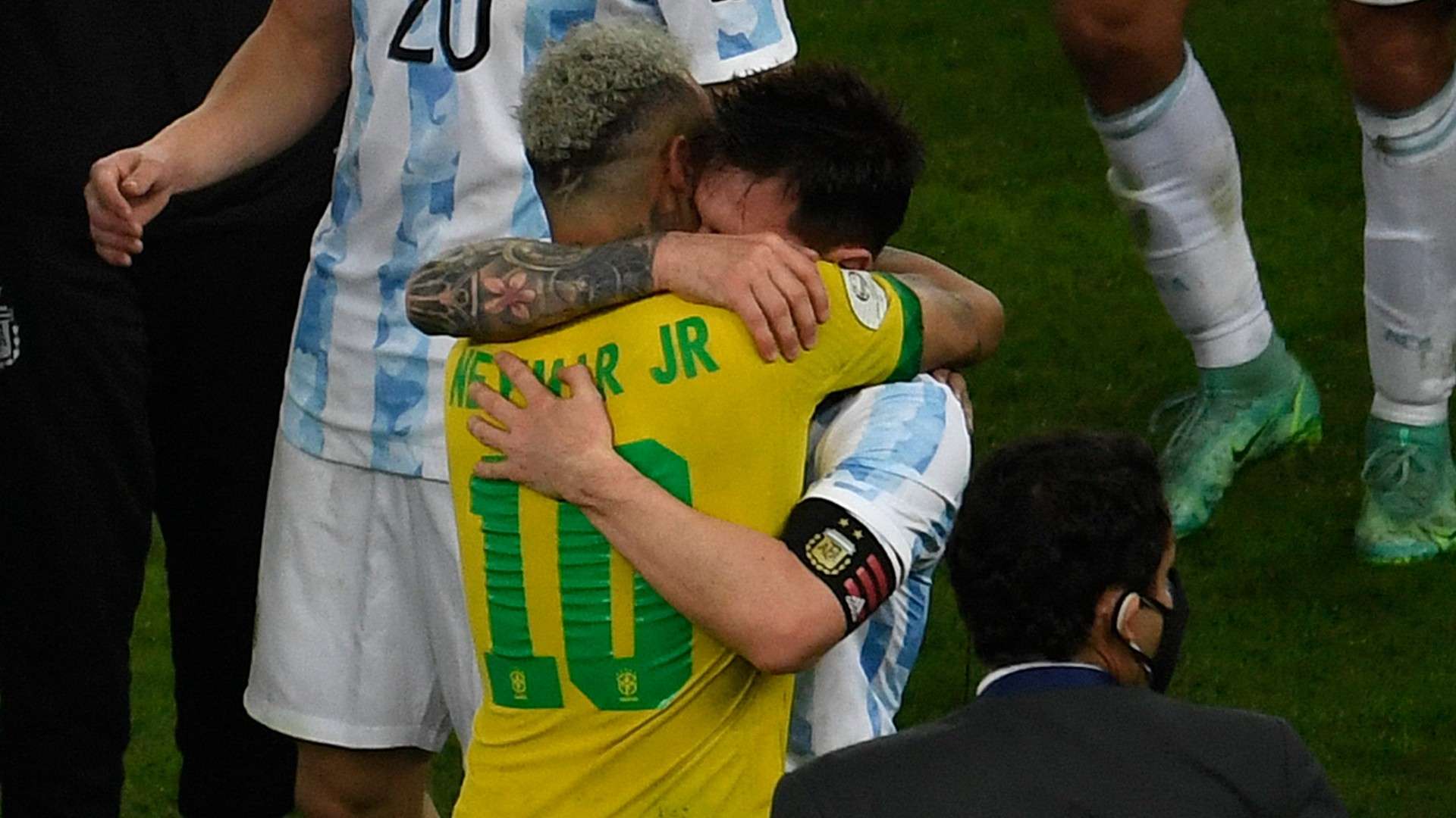 Neymar Lionel Messi Brazil Argentina Copa America 2021