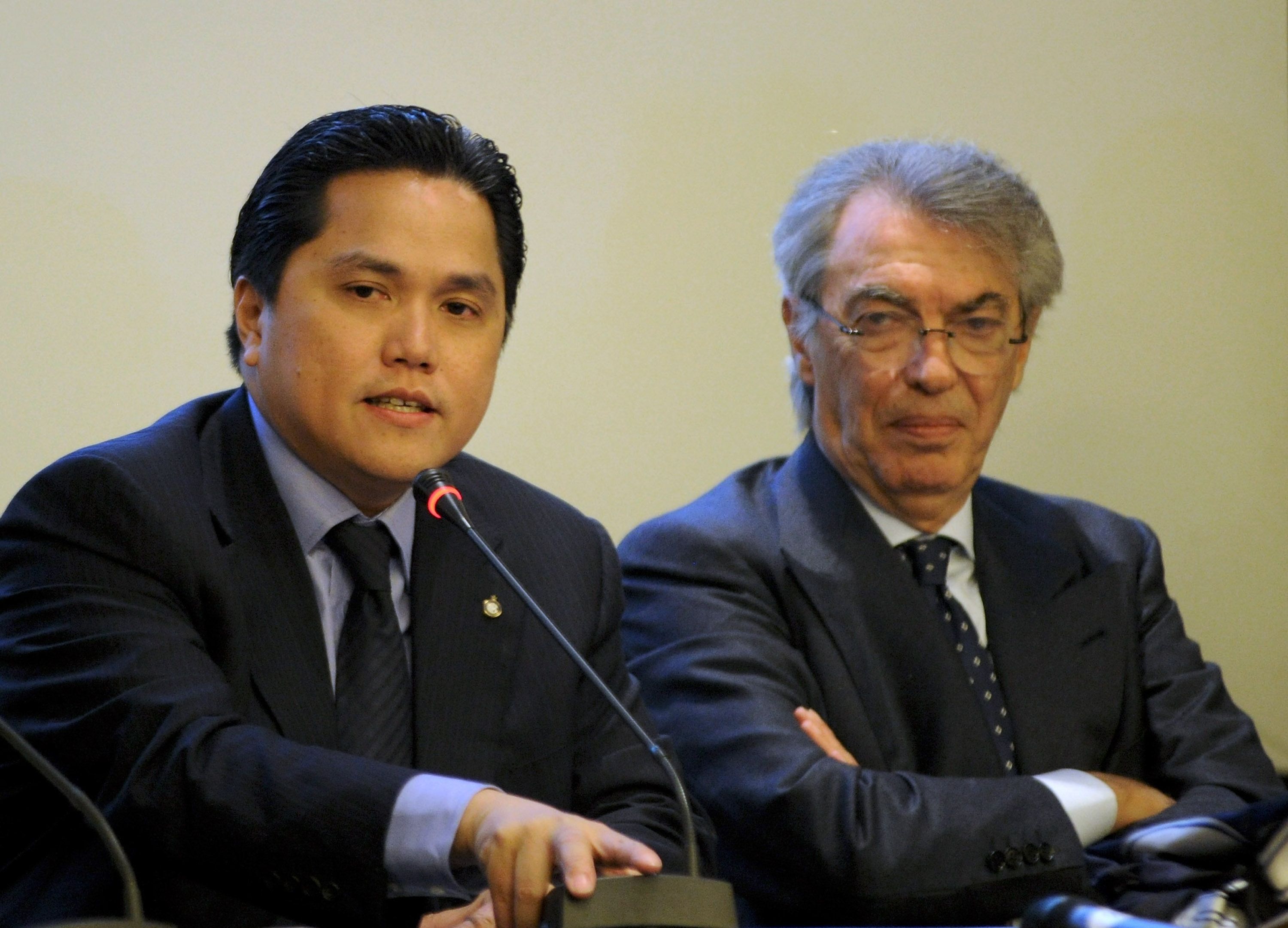 Inter board duo Erick Thohir and Massimo Moratti