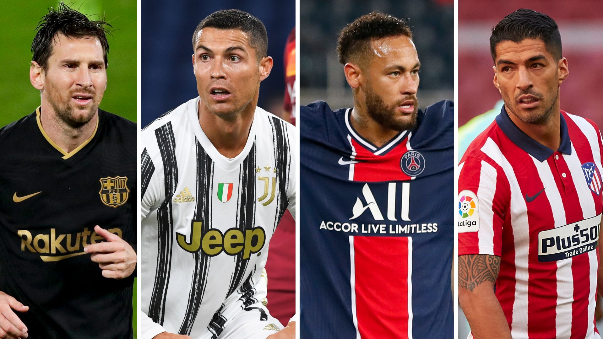 Suarez, Messi, Neymar, Ronaldo