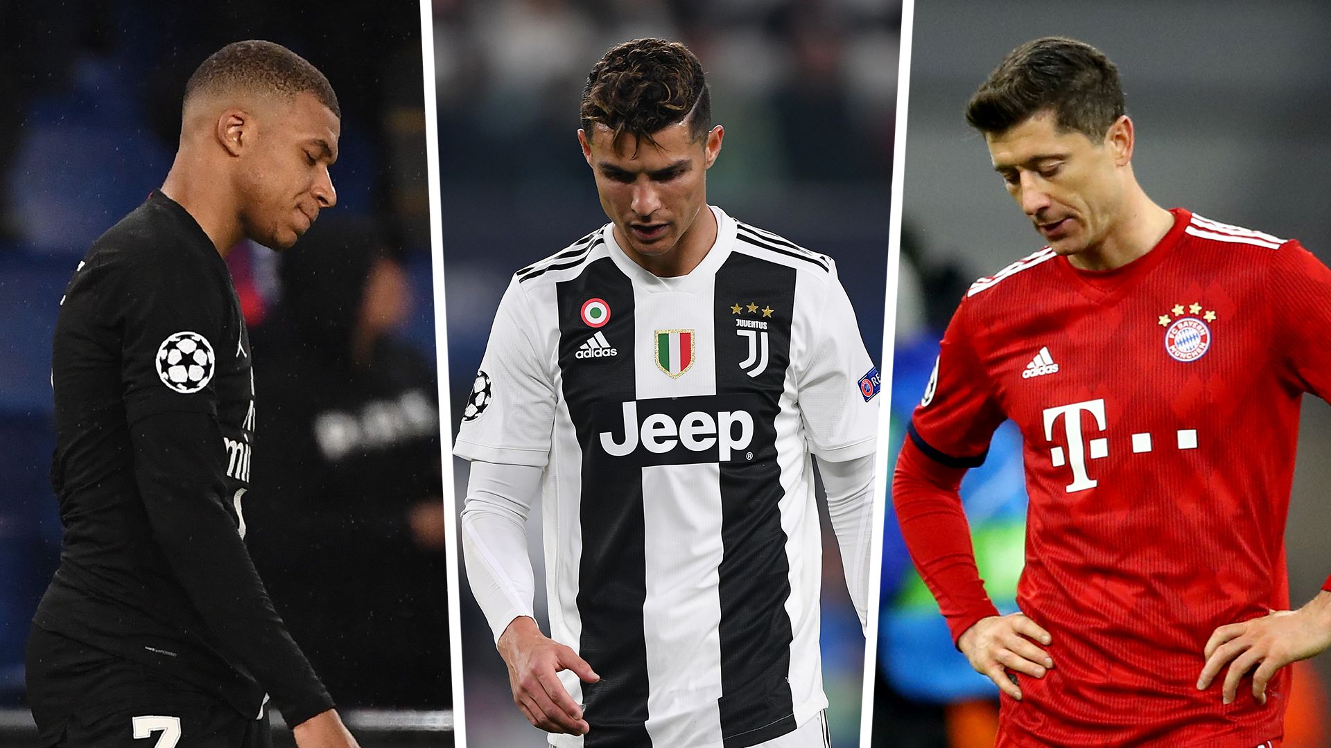 Mbappe Ronaldo Lewandowski split