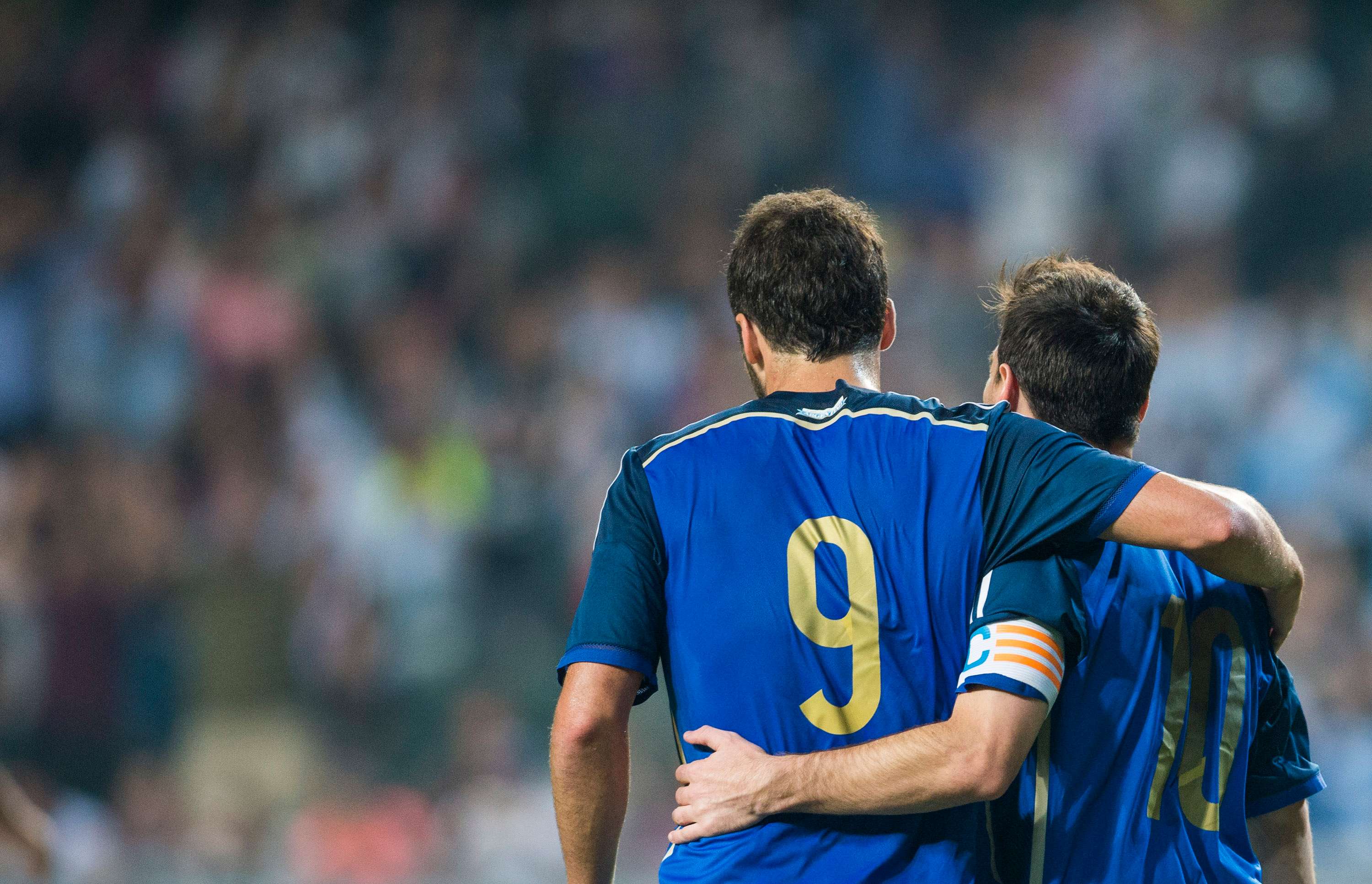 Lionel Messi Gonzalo Higuain Argentina Hong Kong Friendly 14102014