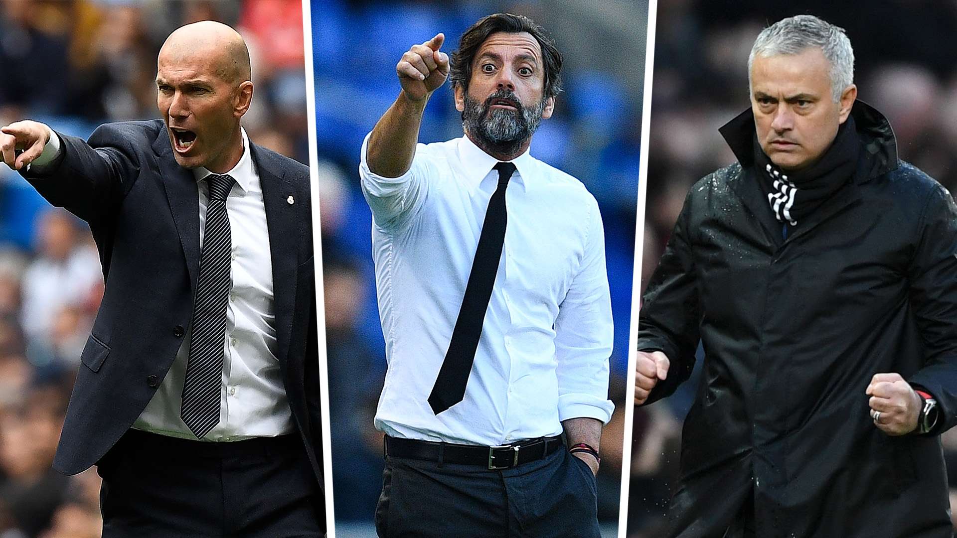Zinedine Zidane Quique Sanchez Flores Jose Mourinho
