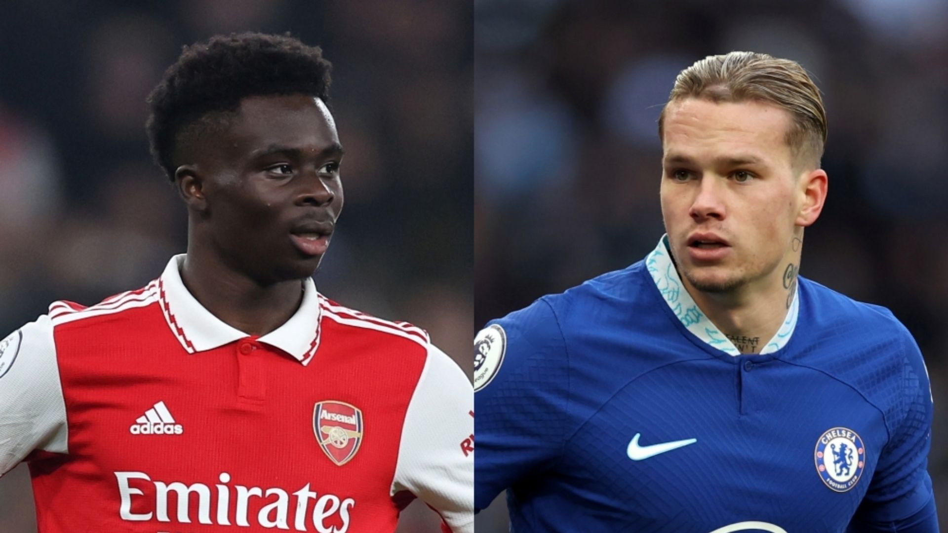 Bukayo Saka Arsenal Mykhailo Mudryk Chelsea