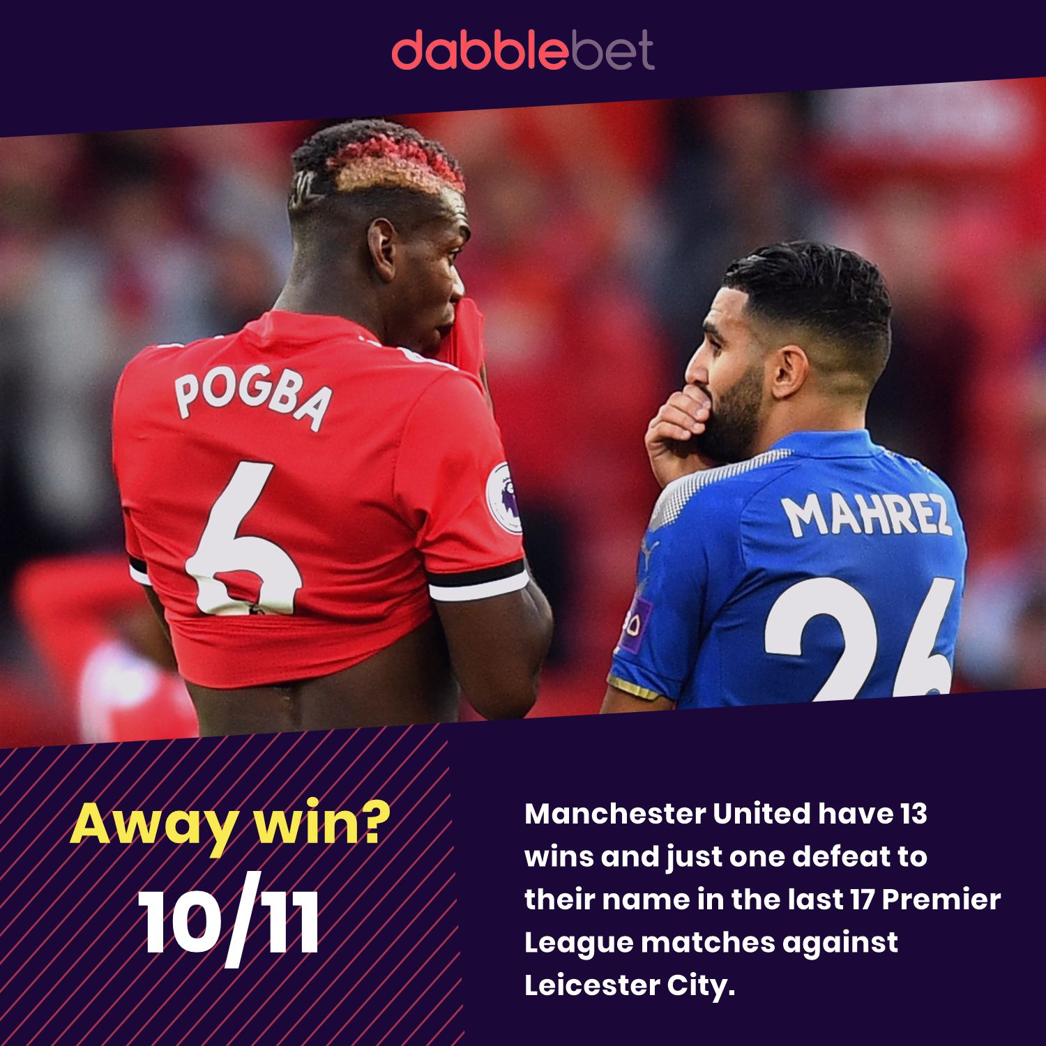 GFX FACT LEICESTER CITY V MANCHESTER UNITED