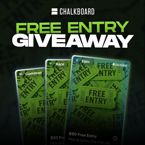 chalkboard Free-Entry Tokens / Free Picks Giveaways