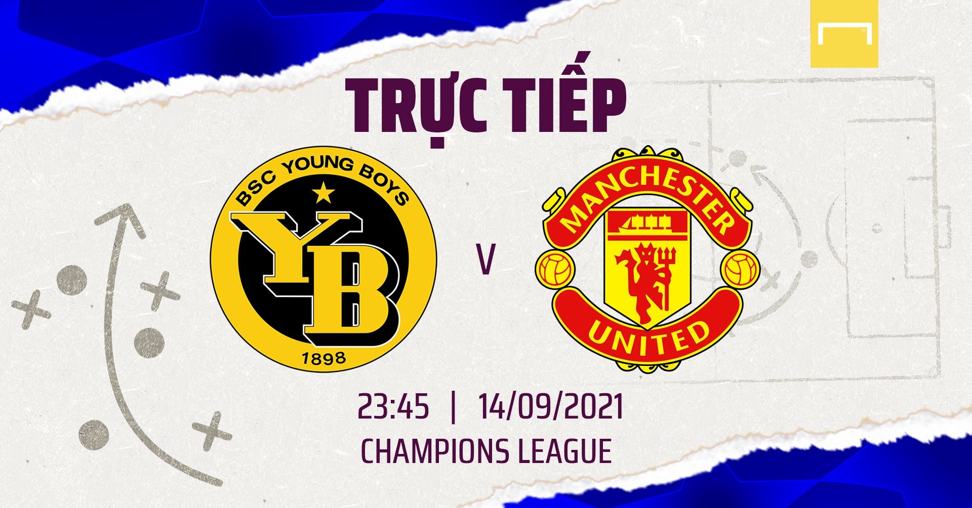 Young Boys vs Manchester United Champions League 2021/22 GFX