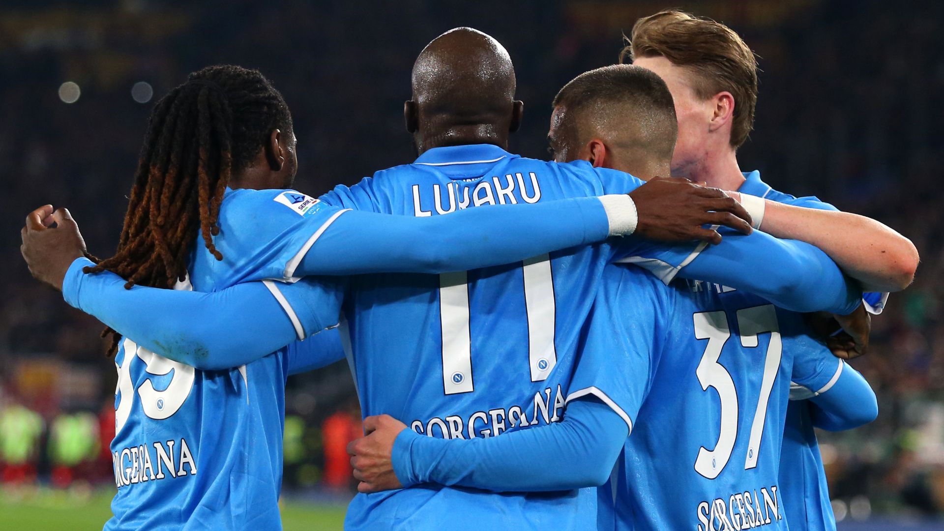 Napoli esultanza Roma Serie A