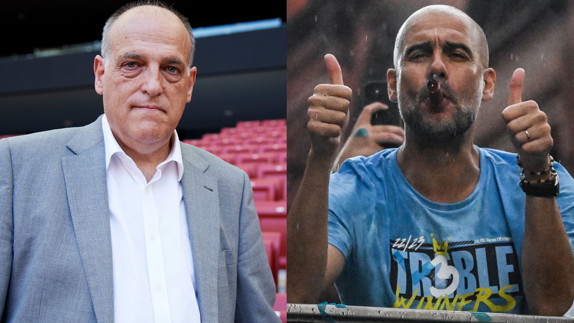 Javier Tebas Pep Guardiola
