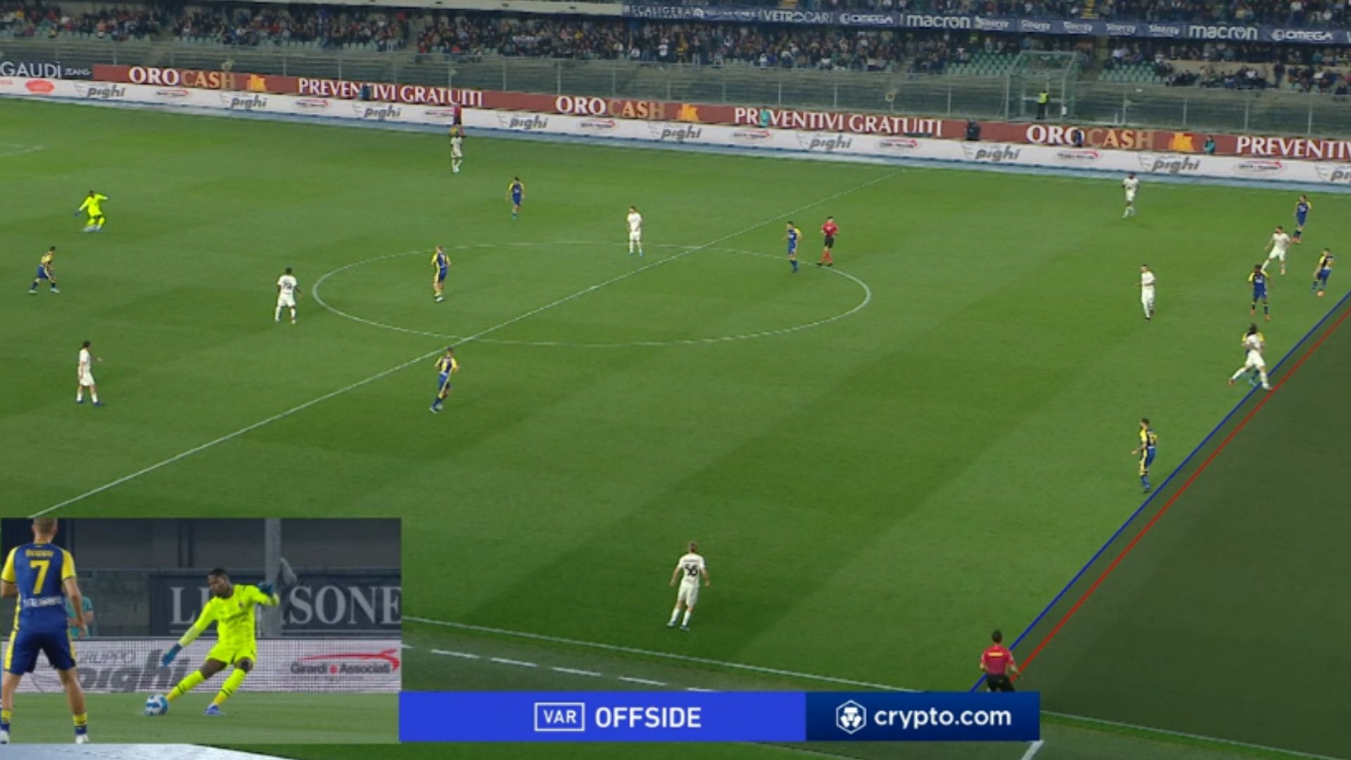 Tonali offside Verona Milan Serie A