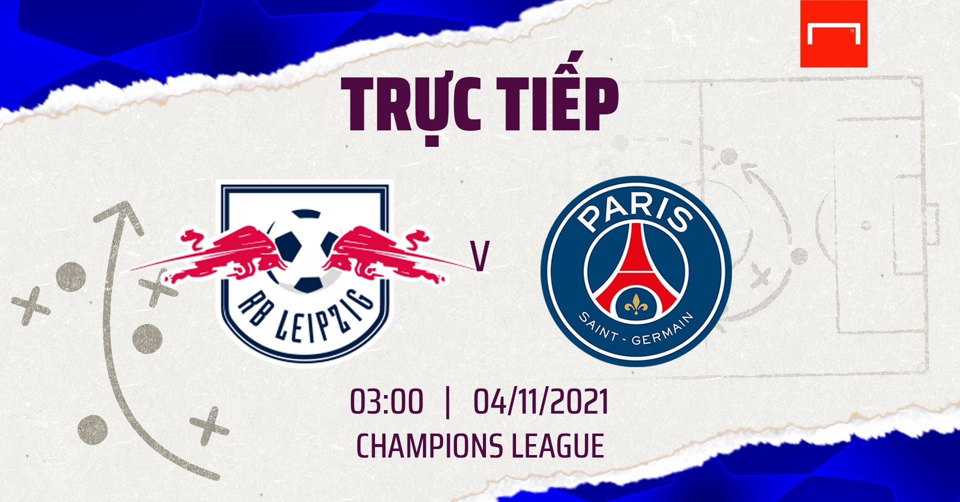 Live RB Leipzig vs PSG 2021/22 UEFA Champions League GFX