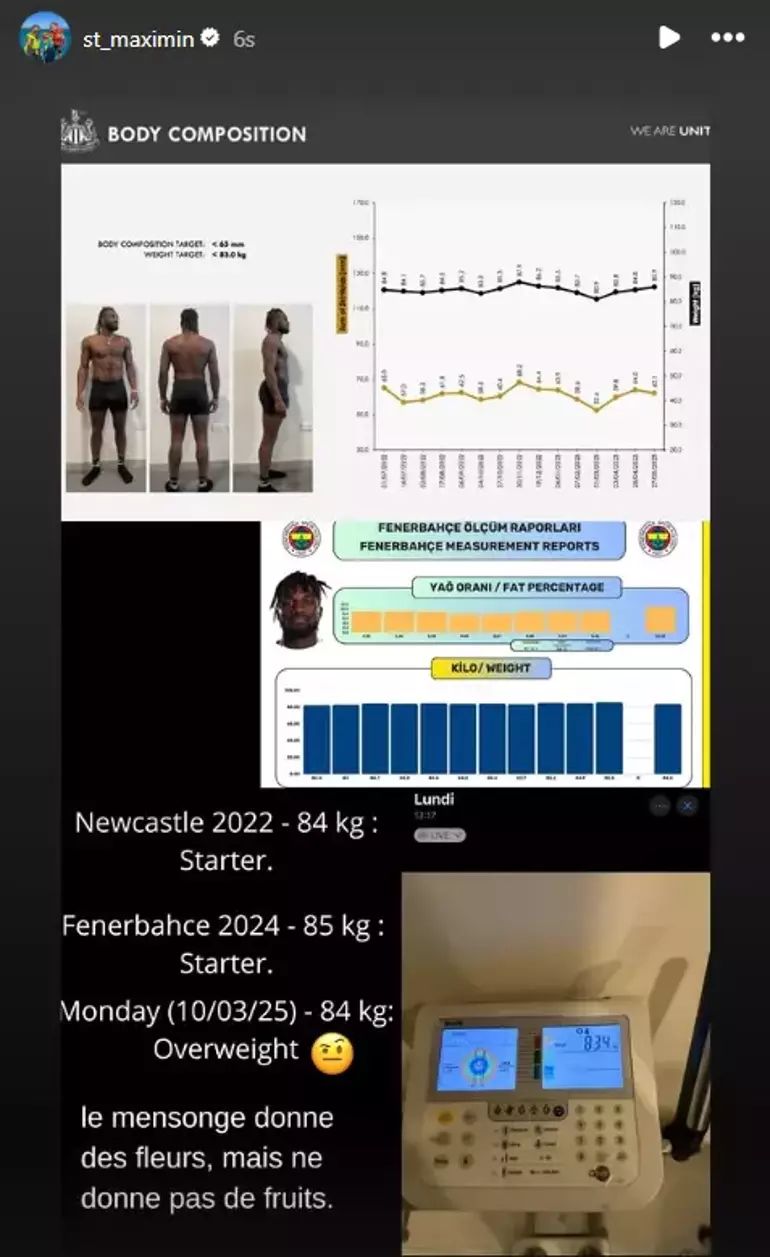 Allan Saint-Maximin social media post