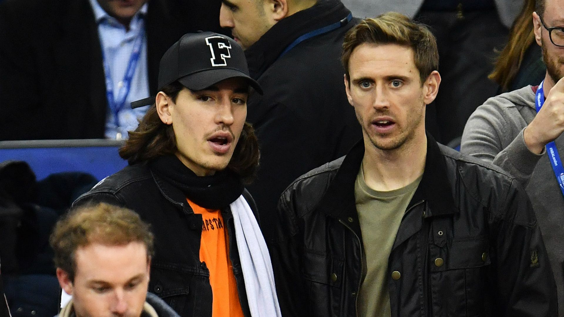 Hector Bellerin Nacho Monreal Boston Celtics vs Philadelphia 76ers