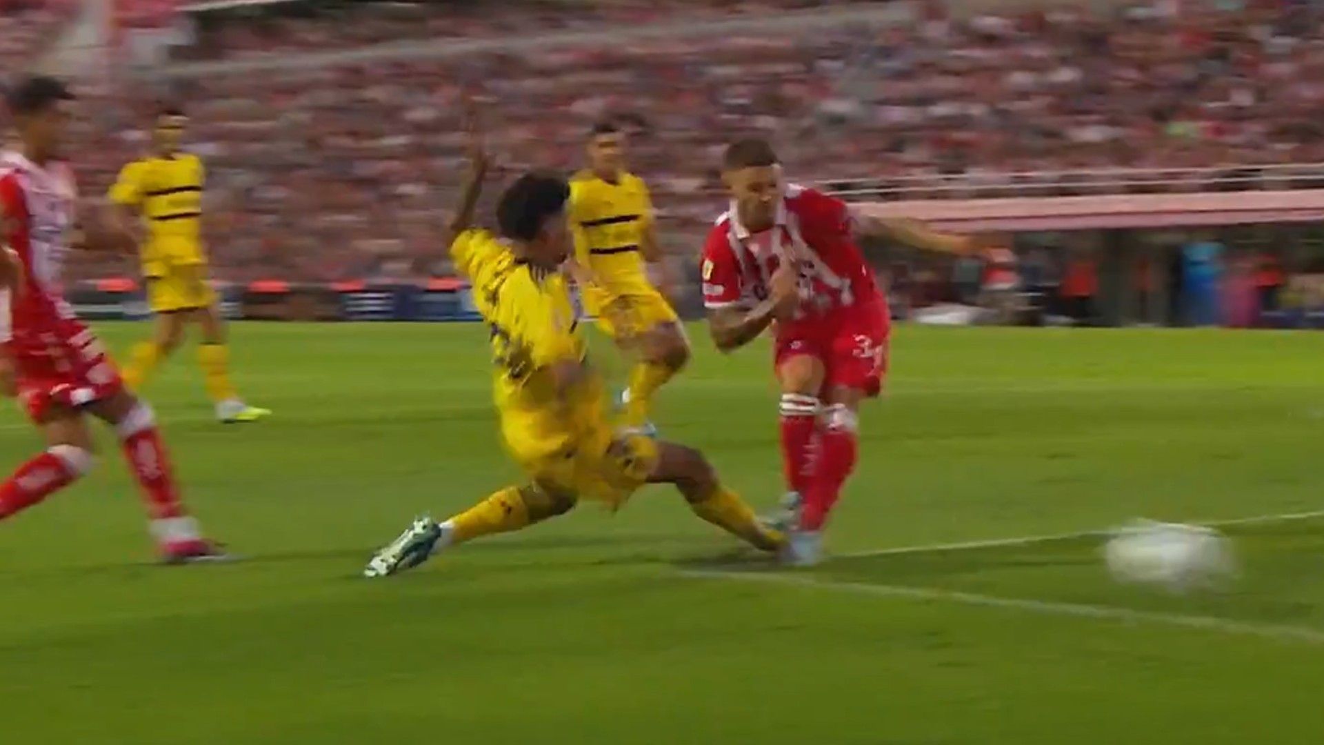 Captura Planchazo Cristian Medina Union Boca Copa Liga Profesional 06032024