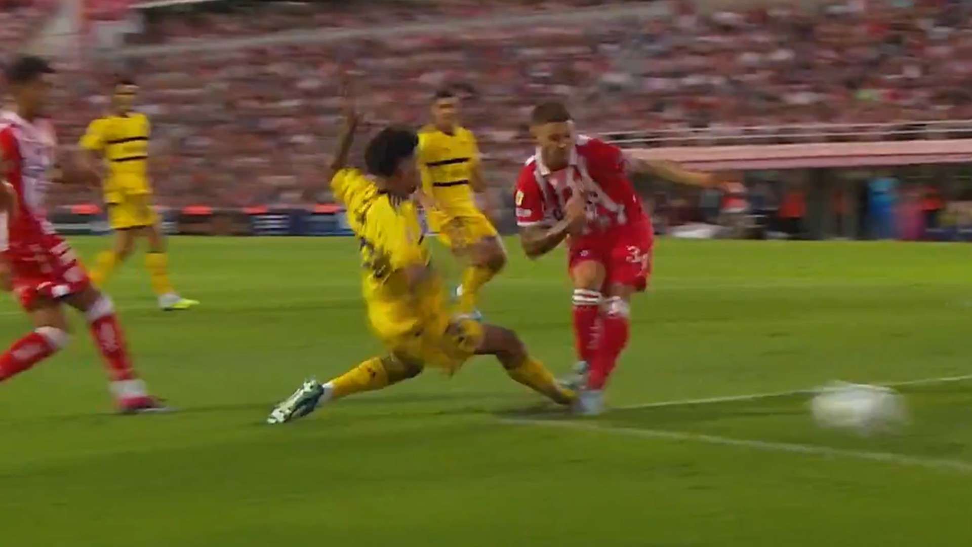 Captura Planchazo Cristian Medina Union Boca Copa Liga Profesional 06032024