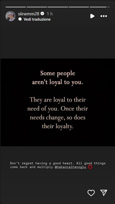 Sinem Calhanoglu story