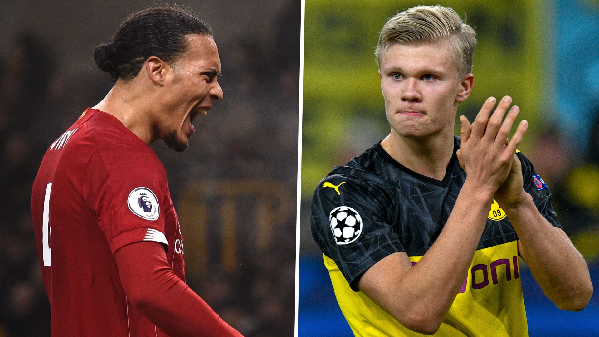 Virgil Van Dijk Erling Haaland Split