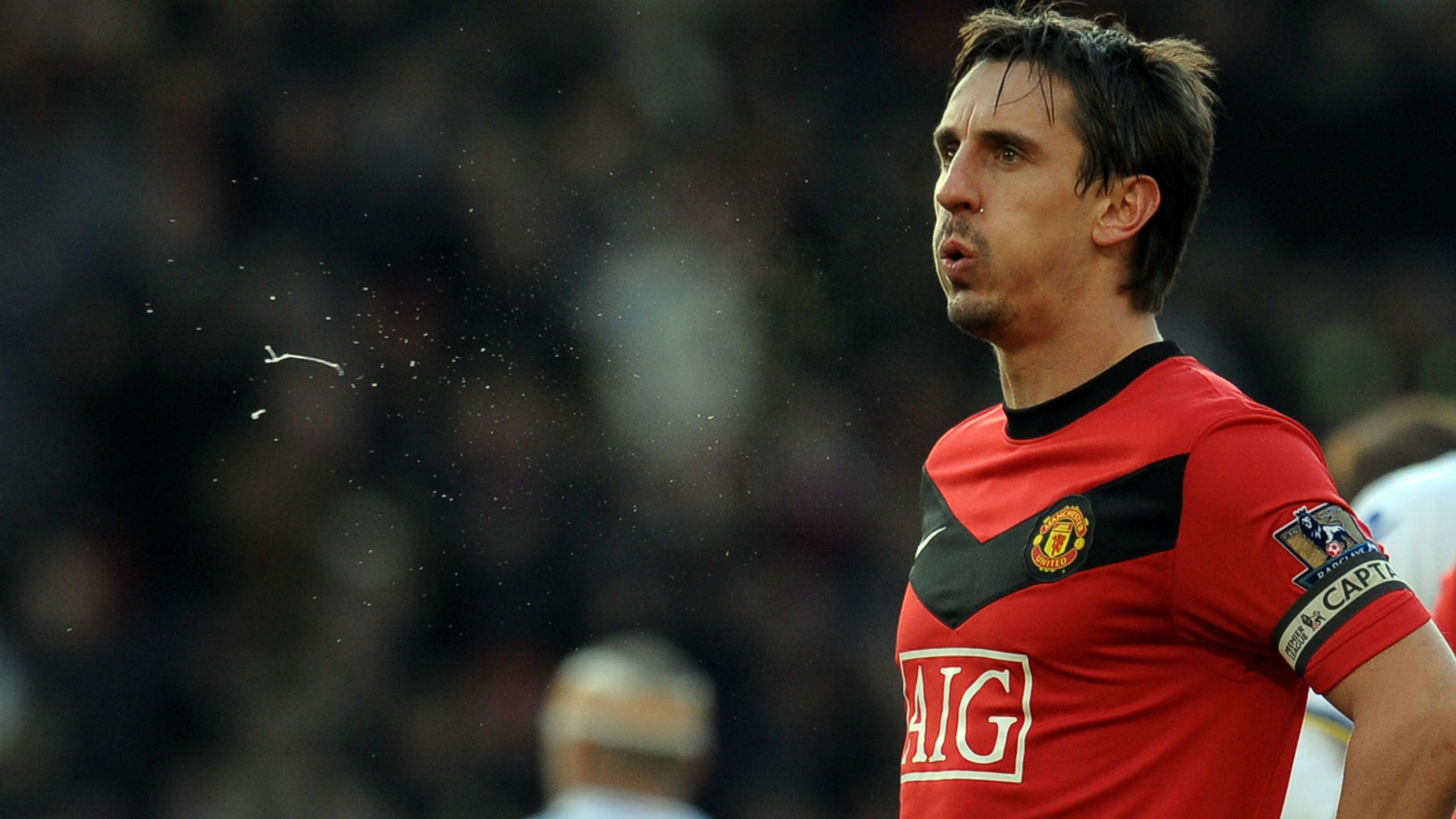 Gary Neville FA Cup Manchester United v Leeds