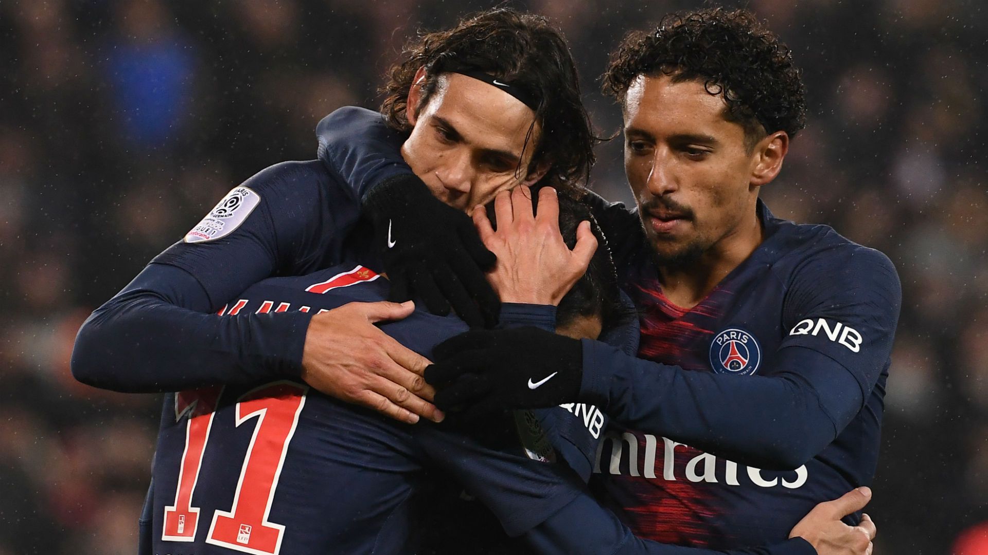 Edinson Cavani Marquinhos PSG Guingamp Ligue 1 19012019
