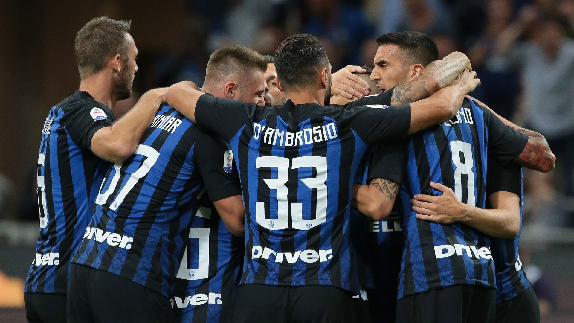 Inter celebrating Torino Serie A