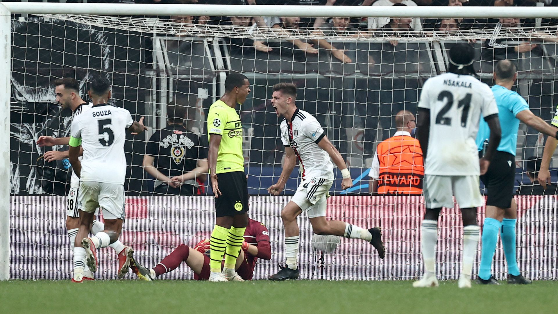 besiktas borussia dortmund goal celebration