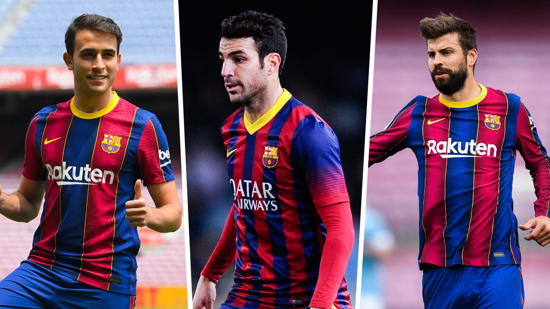 Eric Garcia Cesc Fabregas Gerard Pique Barcelona
