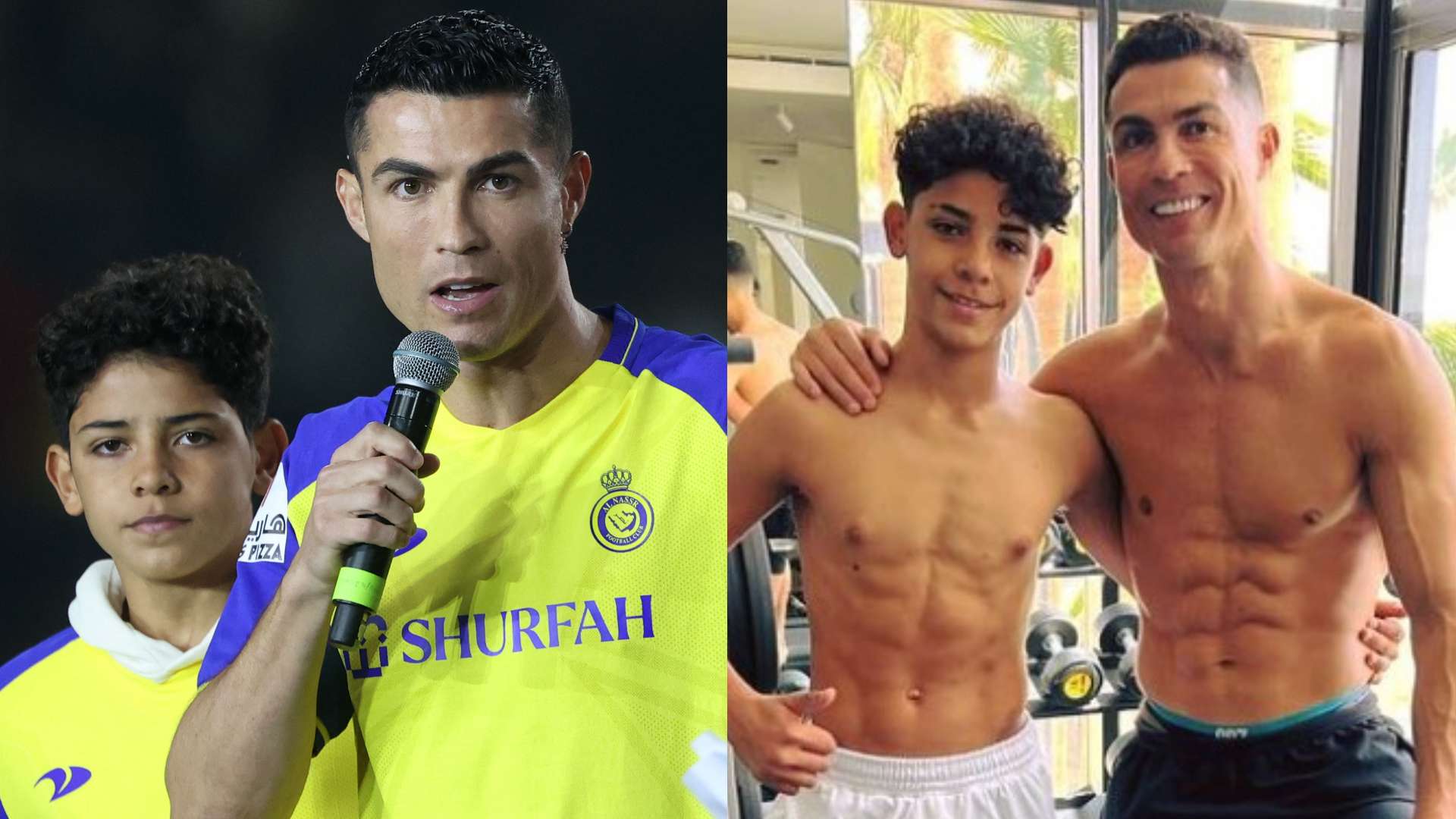 Ronaldo faces six pack competition from new training partner as Cristiano Jr joins Al Nassr superstar in the gym Goal United Arab Emirates