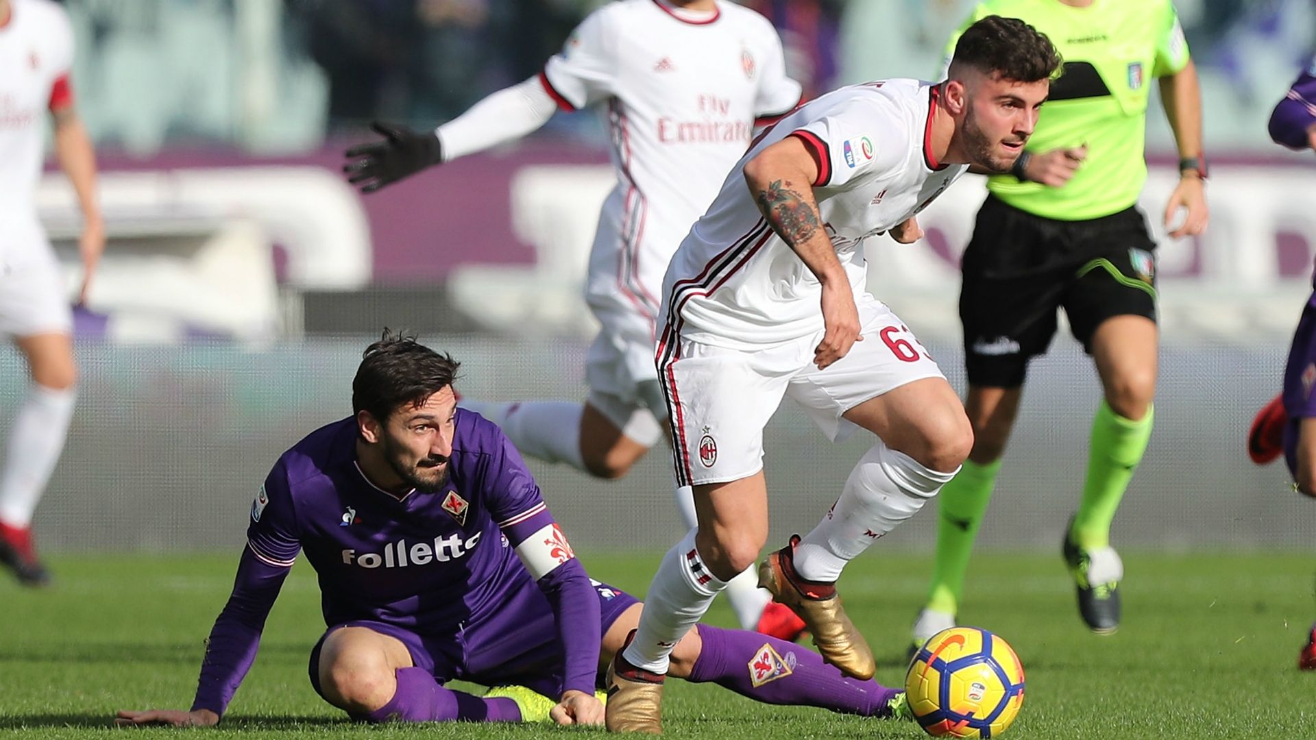 Davide Astori Patrick Cutrone Fiorentina Milan Serie A