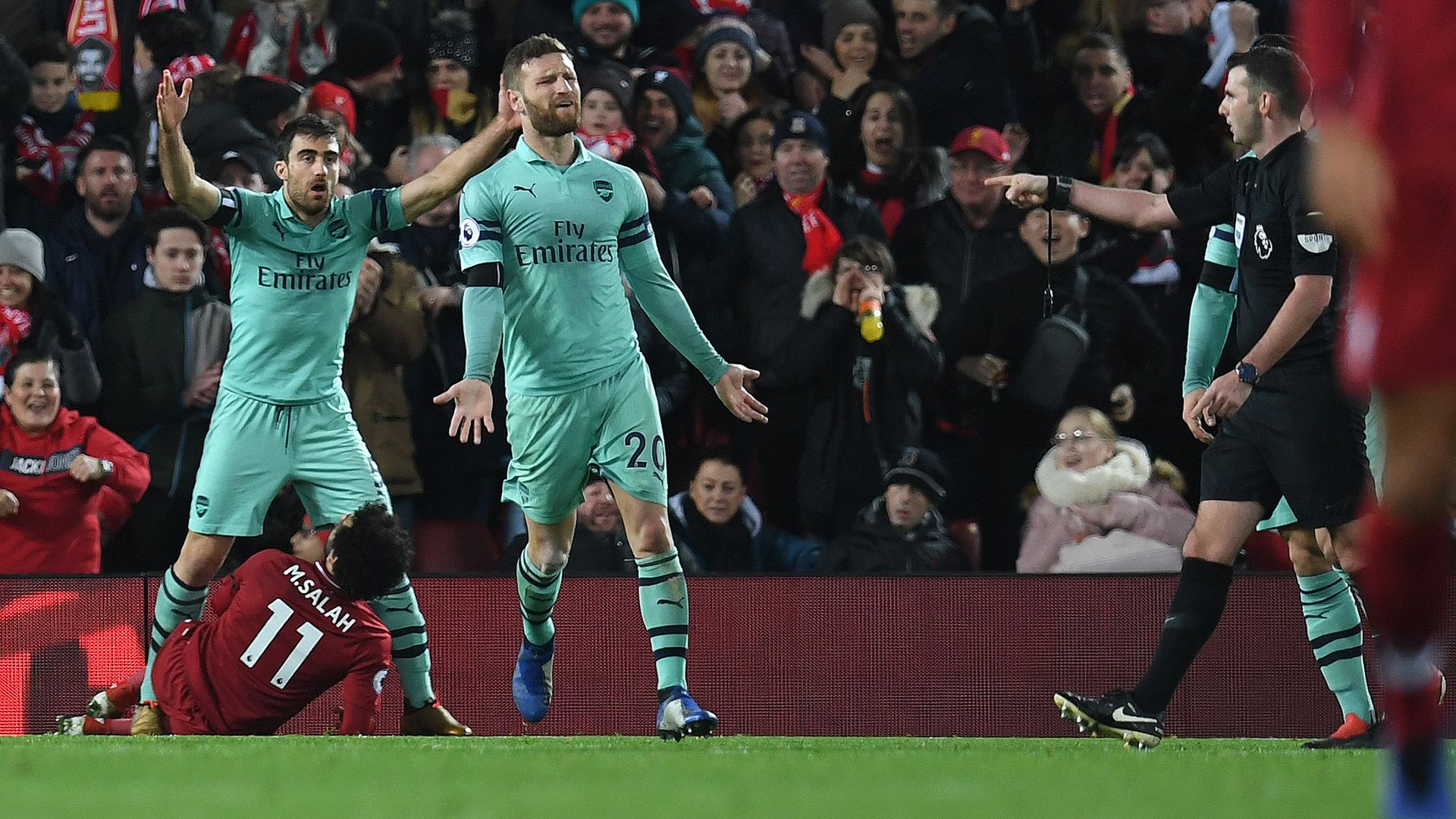 Liverpool Arsenal Sokratis Salah Mustafi 29122018