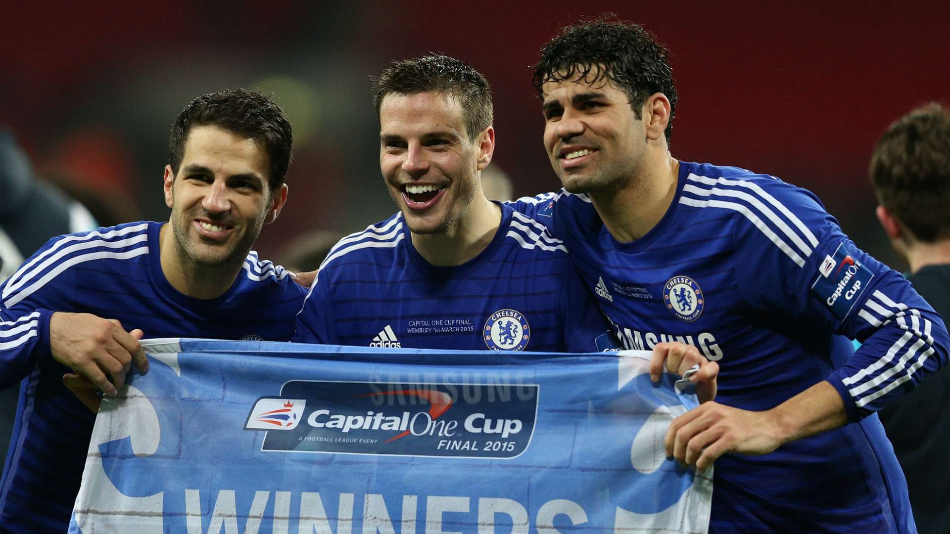 Cesc Fabregas, Cesar Azpilicueta, Diego Costa - Chelsea v Tottenham Hotspur - Capital One Cup Final 03012015