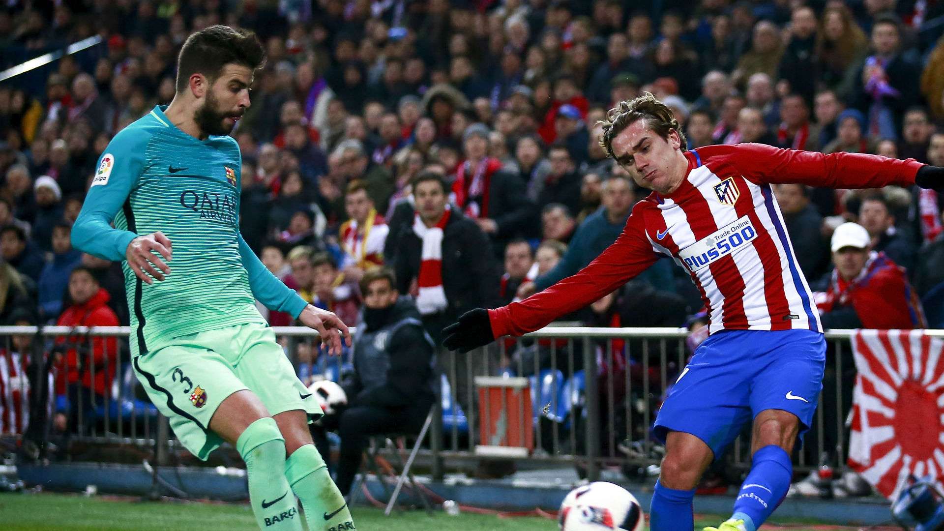 Gerard Pique Antoine Griezmann Barcelona Atletico Madrid
