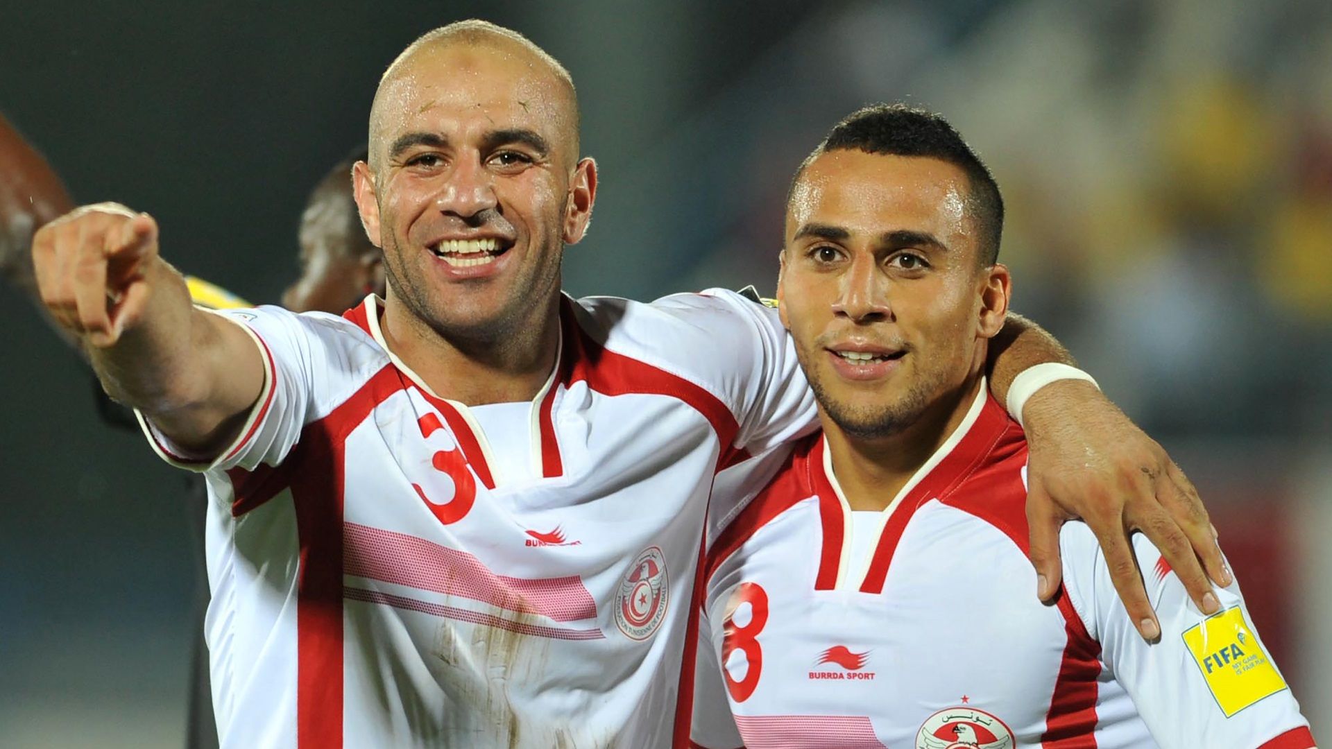 Aymen Abdennour and Anis Ben Hatira of Tunisia