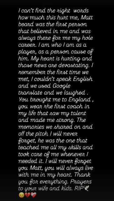 Alisha Lehmann Matt Beard tribute