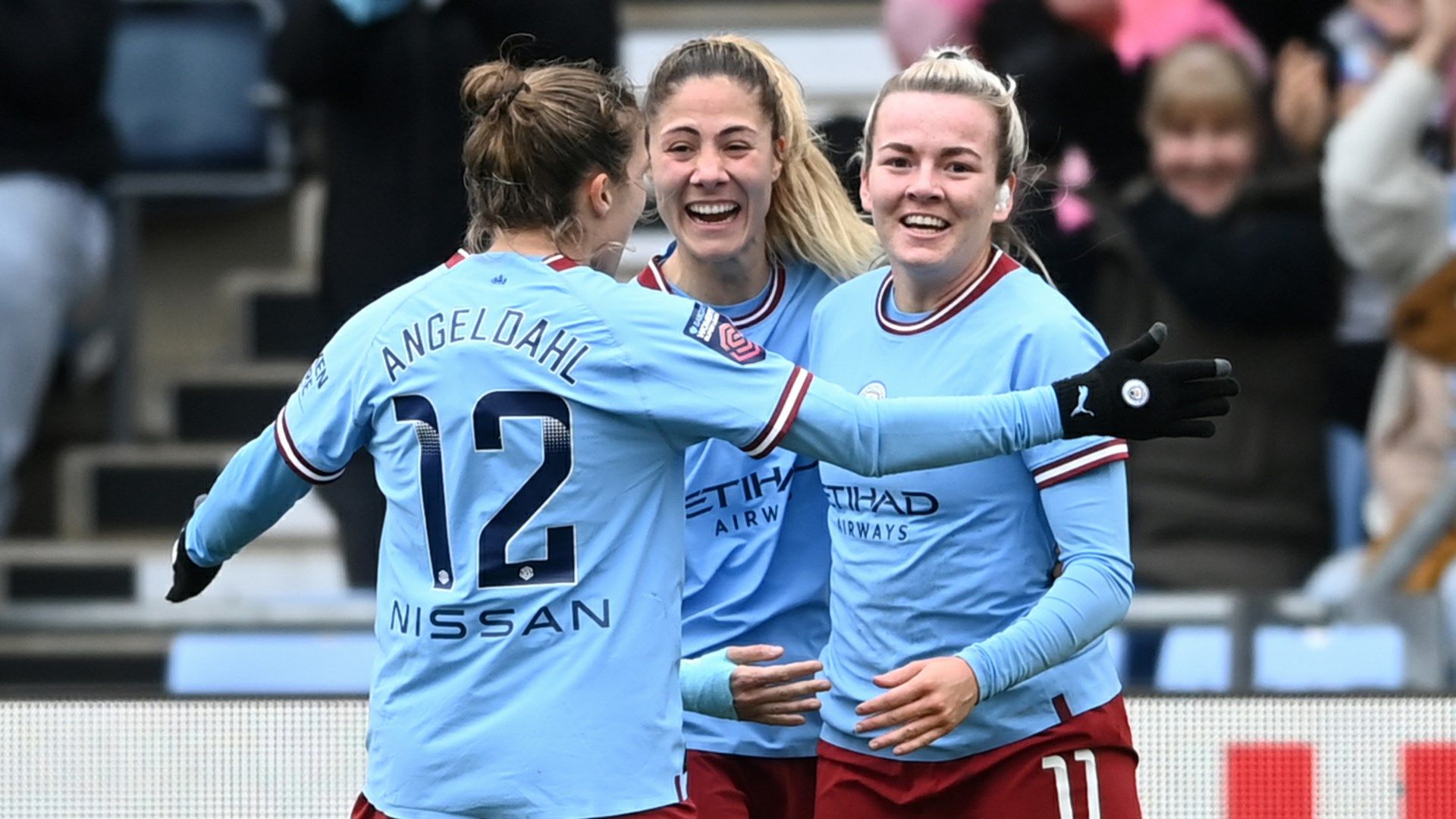Filippa Angeldahl Laia Aleixandri Lauren Hemp Manchester City Women 2022-23