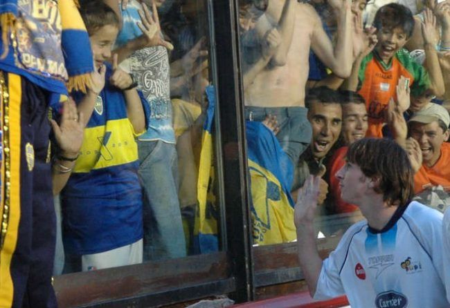 Messi en La Bombonera 2005