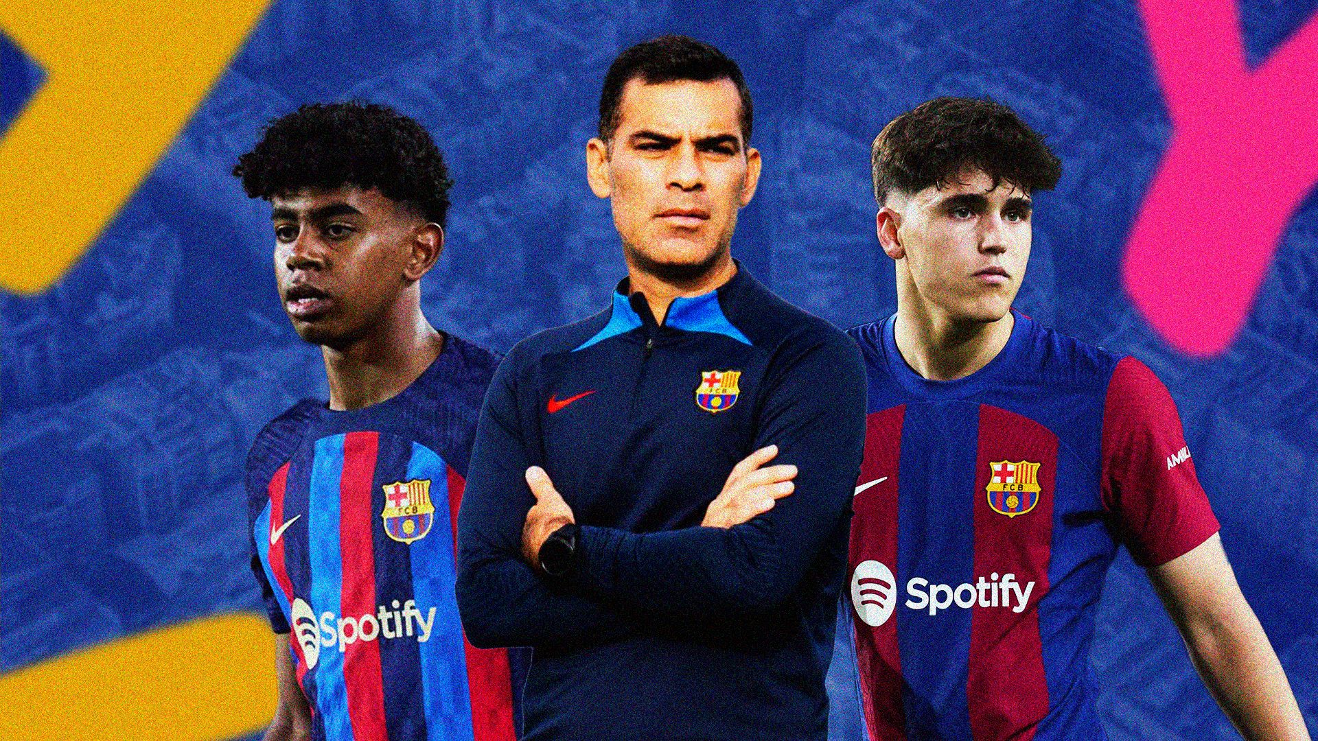 Rafa Márquez Barcelona B Lamine Yamal Cubarsí