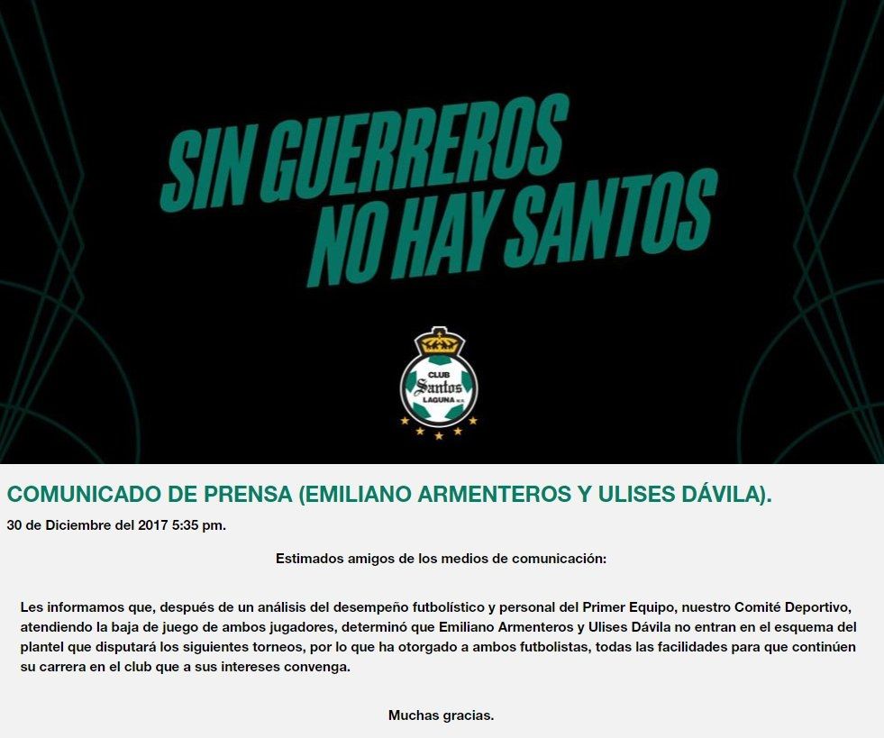 Santos Comunicado