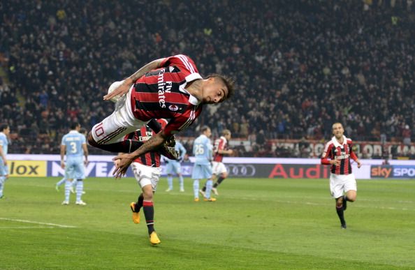 Kevin Prince Boateng of AC Milan celebrate