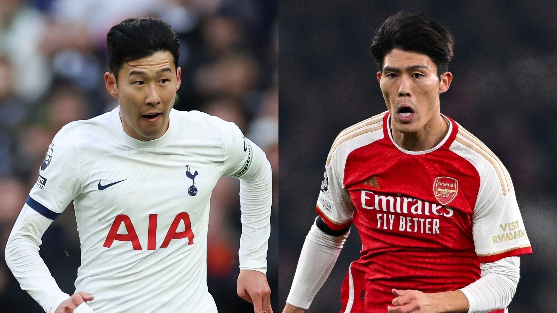 Son Heung-Min Tottenham Takehiro Tomiyasu Arsenal