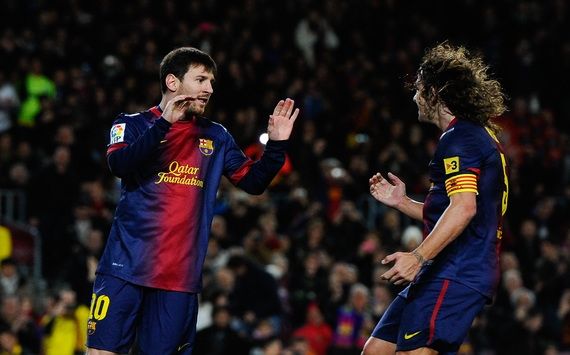 Lionel Messi Carles Puyol