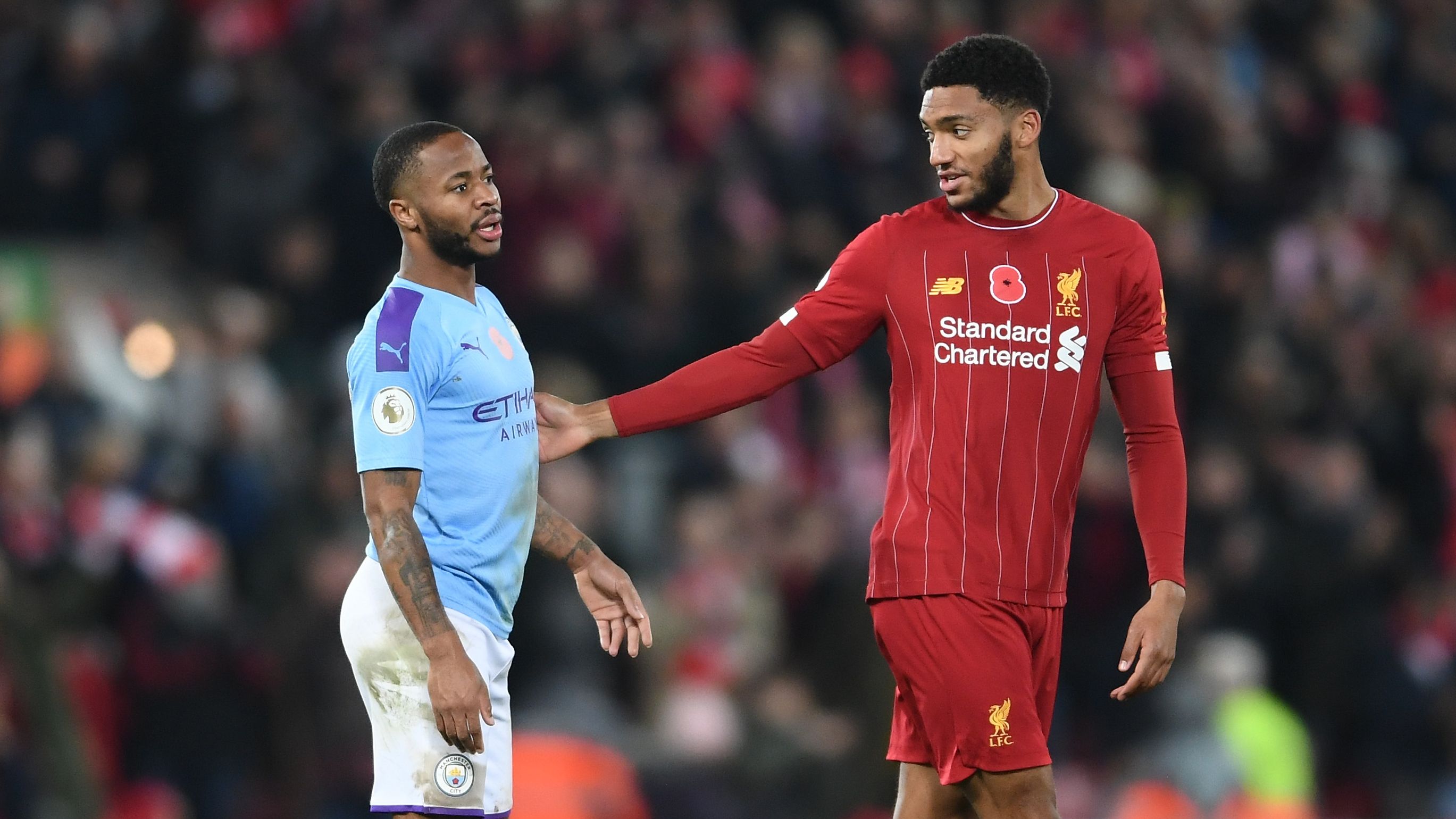 Raheem Sterling Joe Gomez Manchester City Liverpool