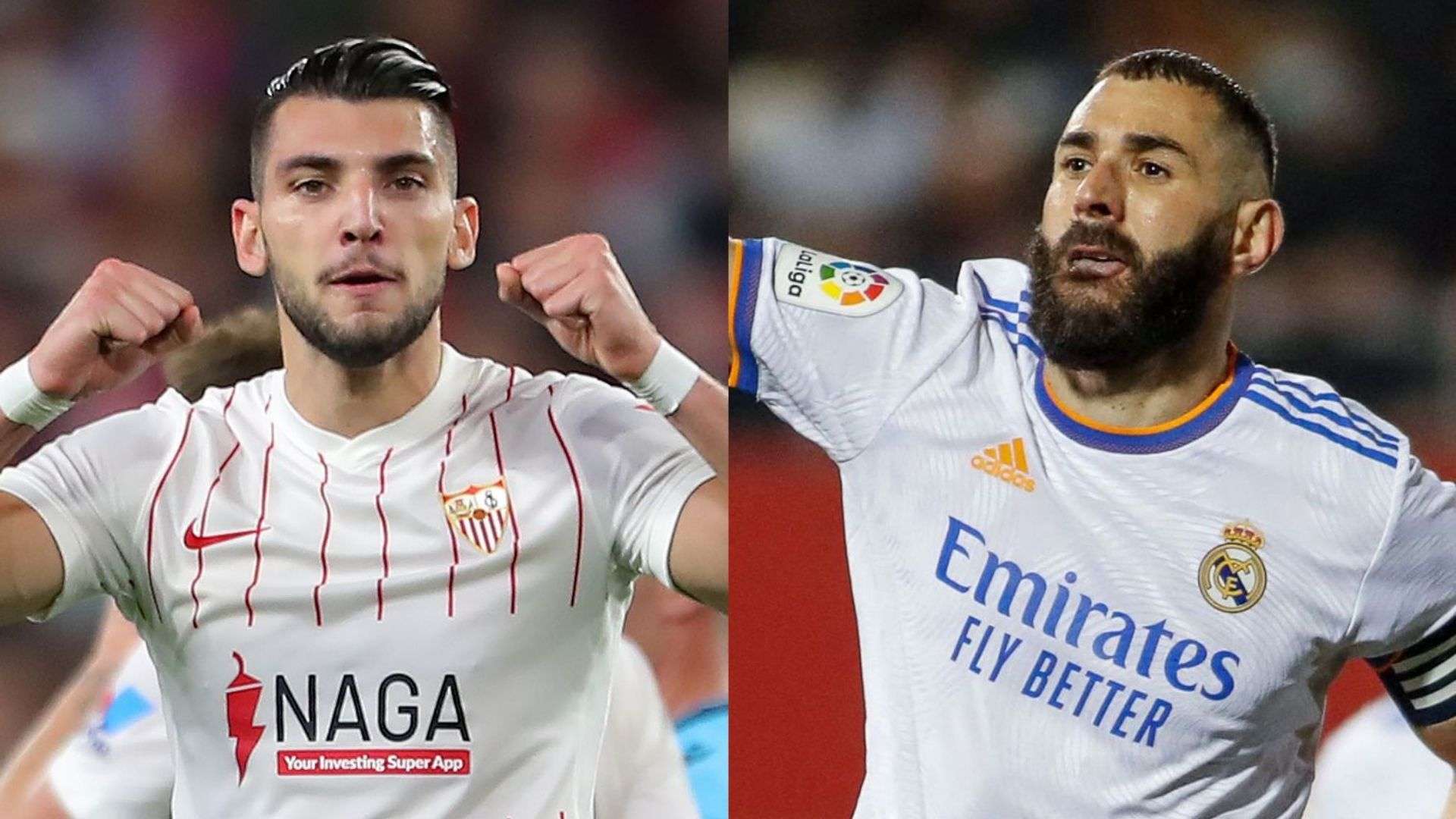 Rafa Mir Sevilla Karim Benzema Real Madrid