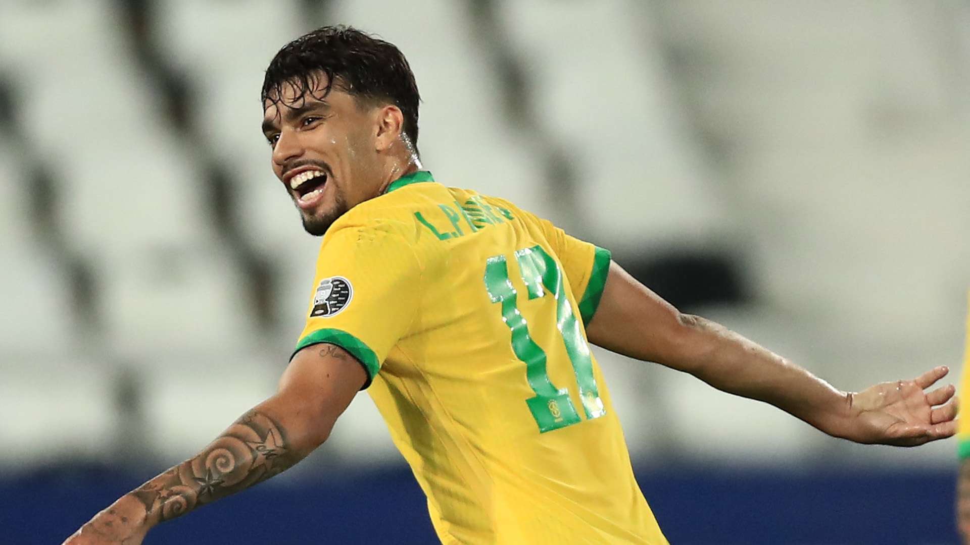 Lucas Paquetá comemora - Brasil x Peru semifinal Copa América 05072021