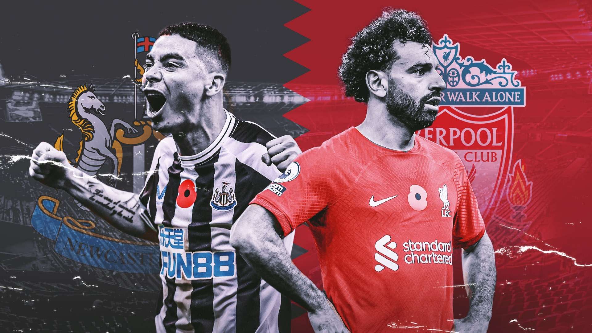 Miguel Almiron and Mo Salah ahead of Newcastle vs Liverpool