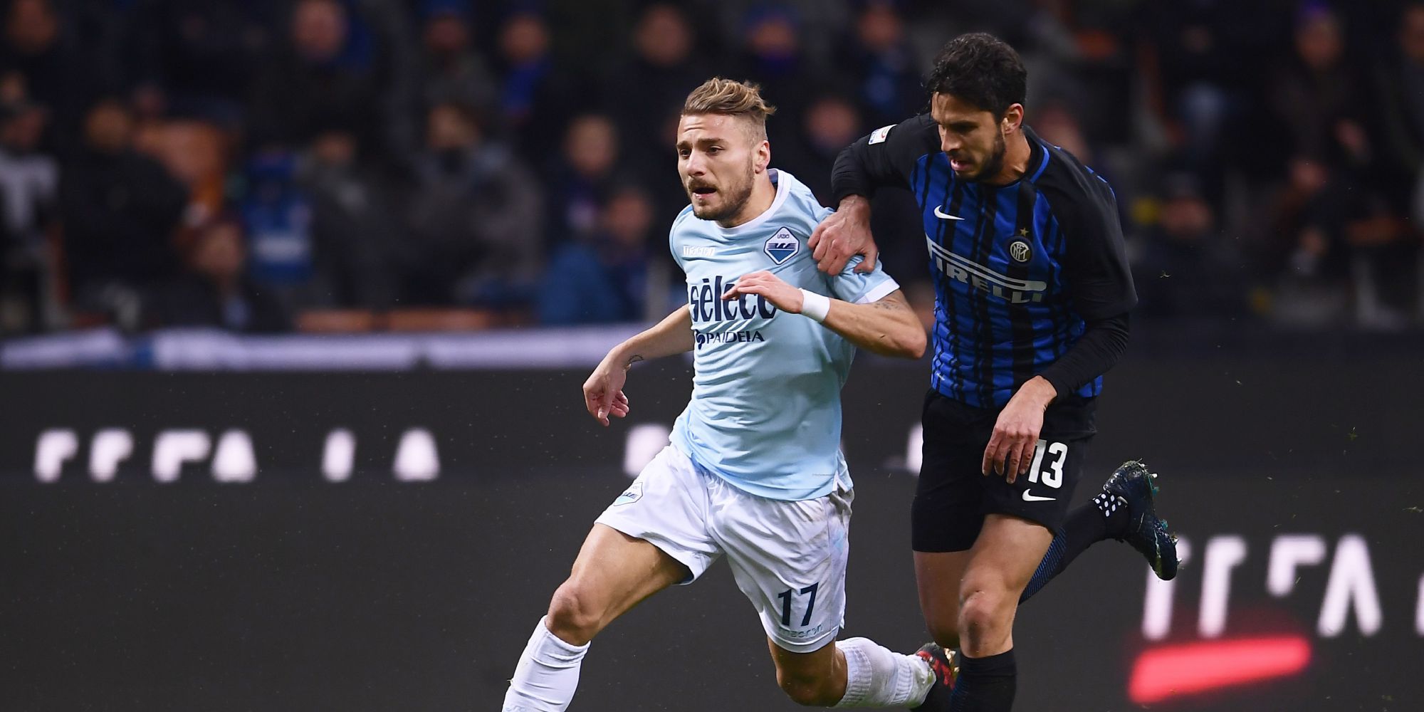 Andrea Ranocchia Ciro Immobile Inter Lazio Serie A