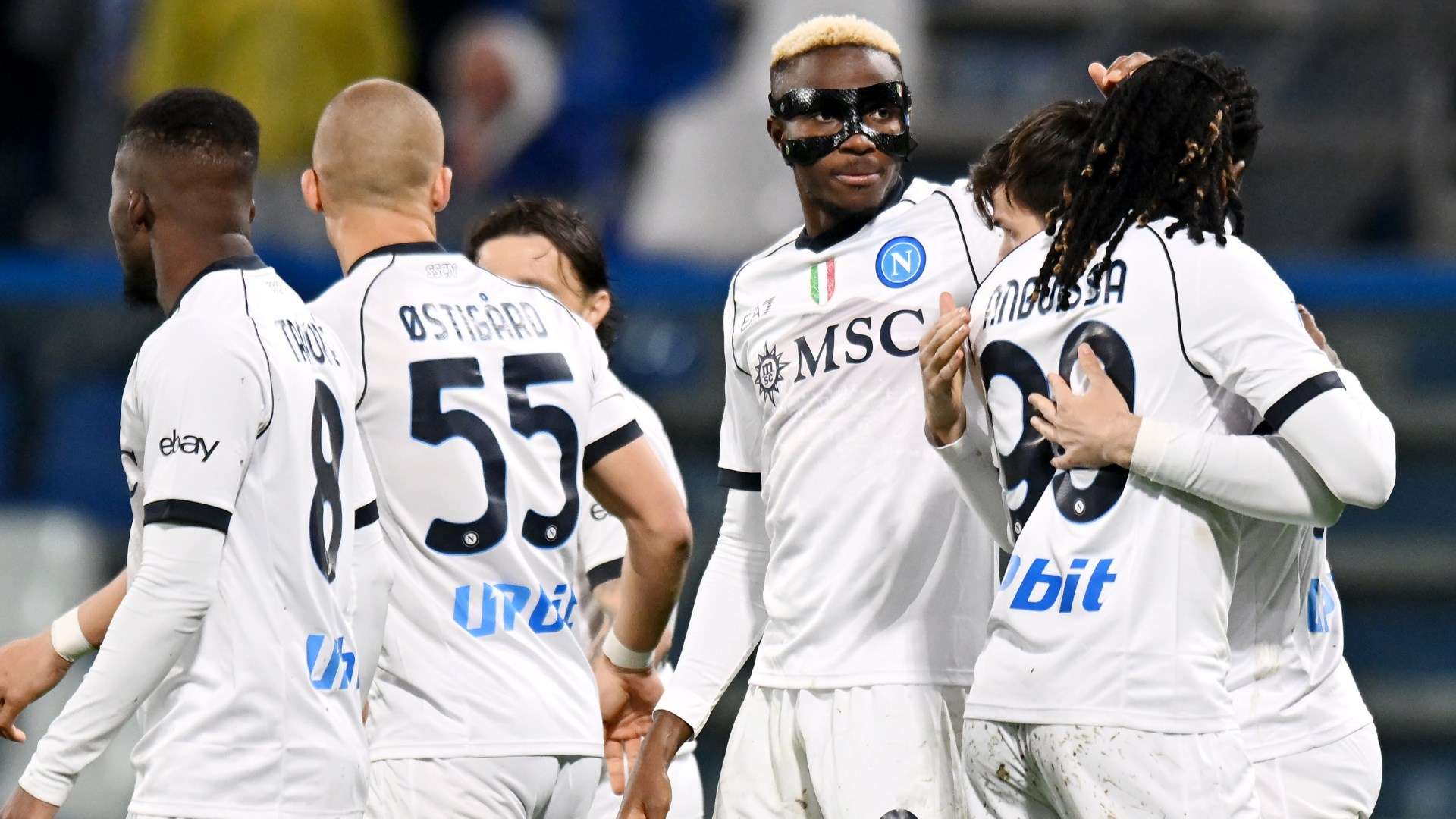 Osimhen Napoli celebrate Sassuolo