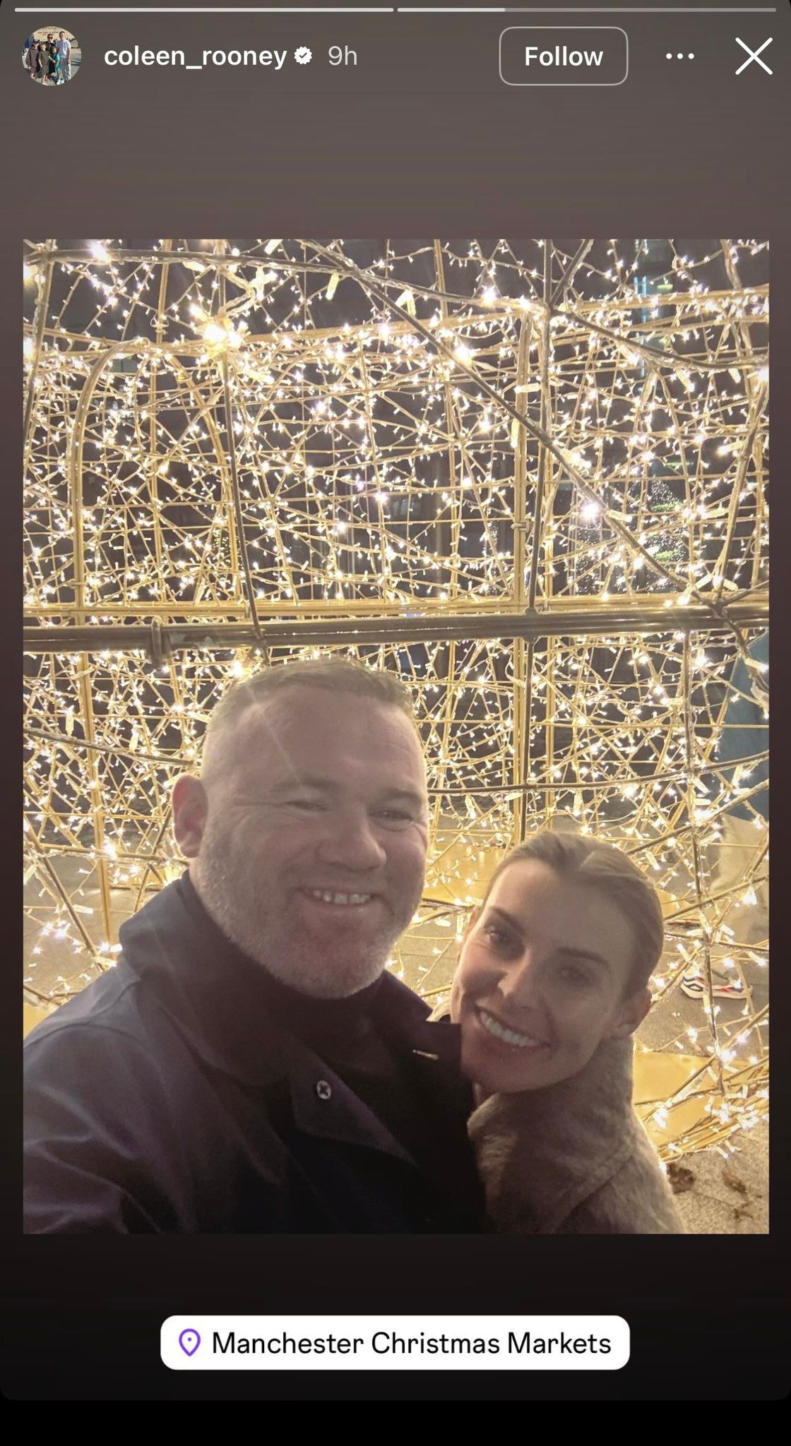 Wayne and Coleen Rooney Xmas market
