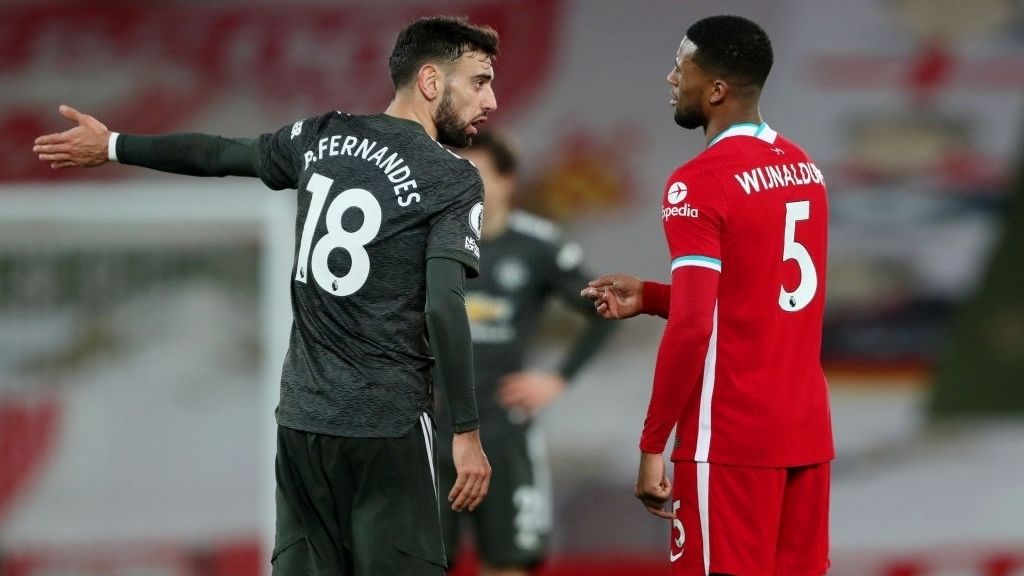 Georginio Wijnaldum Bruno Fernandes Man Utd Liverpool