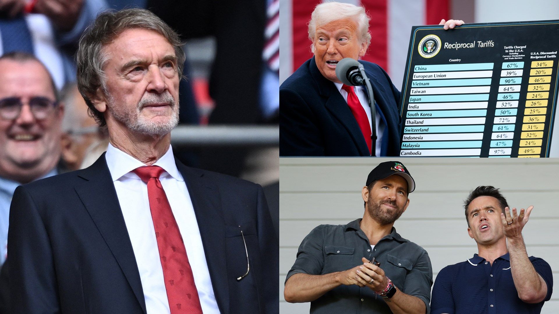 Sir Jim Ratcliffe Donald Trump Ryan Reynolds Rob McElhenney